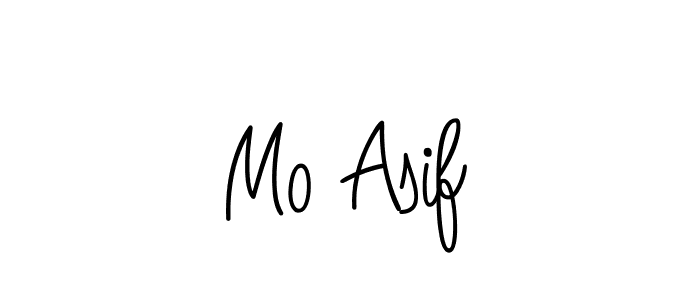 How to make Mo Asif name signature. Use Angelique-Rose-font-FFP style for creating short signs online. This is the latest handwritten sign. Mo Asif signature style 5 images and pictures png