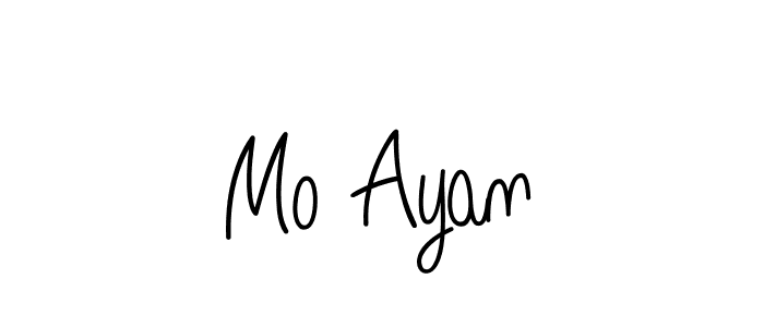 You should practise on your own different ways (Angelique-Rose-font-FFP) to write your name (Mo Ayan) in signature. don't let someone else do it for you. Mo Ayan signature style 5 images and pictures png