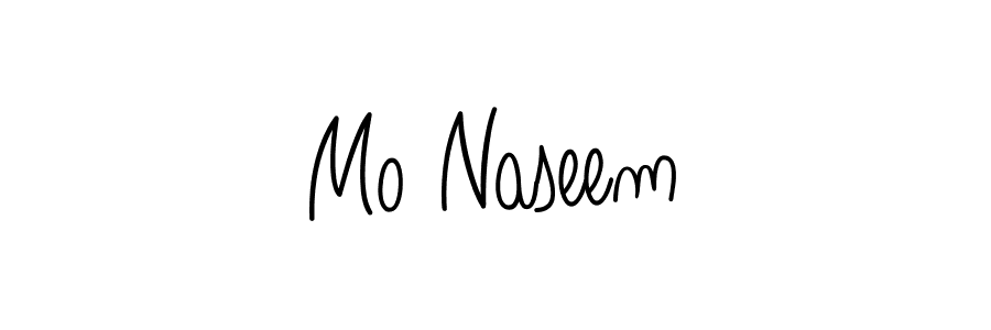 You should practise on your own different ways (Angelique-Rose-font-FFP) to write your name (Mo Naseem) in signature. don't let someone else do it for you. Mo Naseem signature style 5 images and pictures png