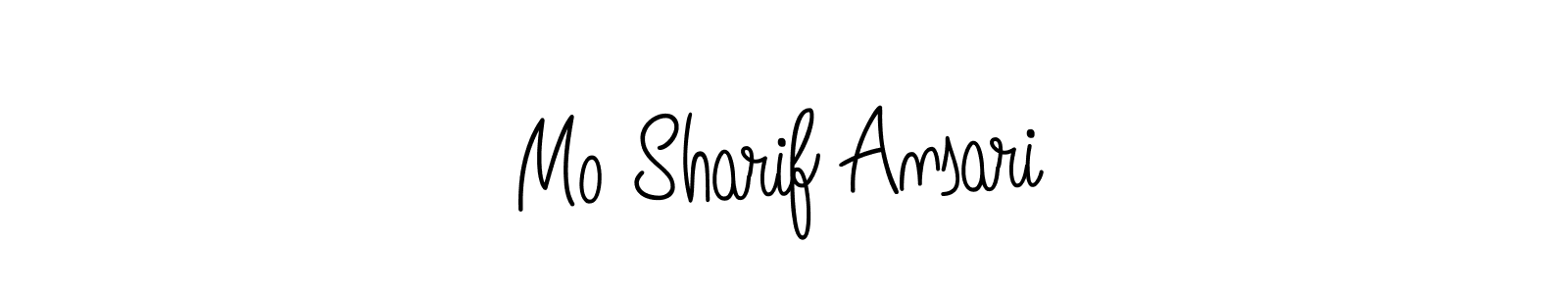 How to make Mo Sharif Ansari name signature. Use Angelique-Rose-font-FFP style for creating short signs online. This is the latest handwritten sign. Mo Sharif Ansari signature style 5 images and pictures png