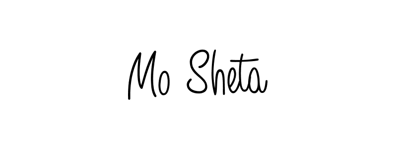 Make a beautiful signature design for name Mo Sheta. With this signature (Angelique-Rose-font-FFP) style, you can create a handwritten signature for free. Mo Sheta signature style 5 images and pictures png