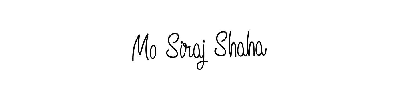 How to Draw Mo Siraj Shaha signature style? Angelique-Rose-font-FFP is a latest design signature styles for name Mo Siraj Shaha. Mo Siraj Shaha signature style 5 images and pictures png
