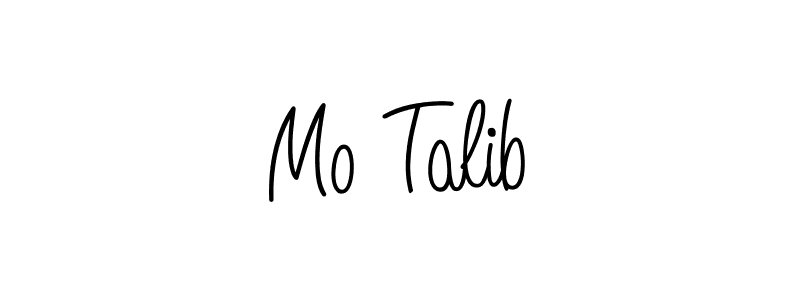 Design your own signature with our free online signature maker. With this signature software, you can create a handwritten (Angelique-Rose-font-FFP) signature for name Mo Talib. Mo Talib signature style 5 images and pictures png