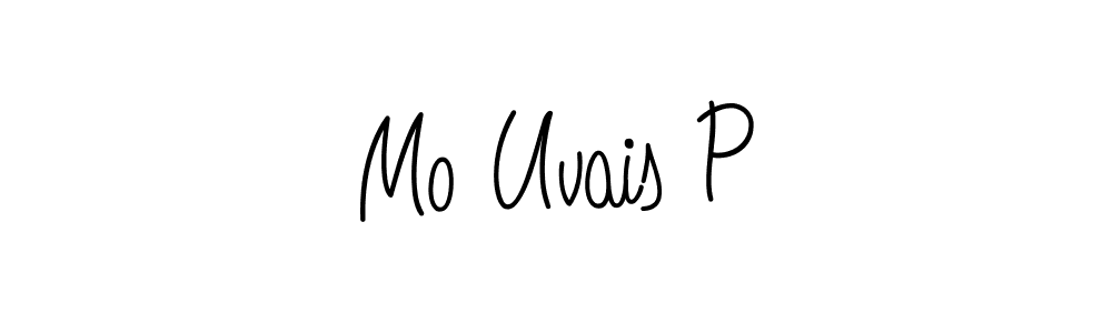 Design your own signature with our free online signature maker. With this signature software, you can create a handwritten (Angelique-Rose-font-FFP) signature for name Mo Uvais P. Mo Uvais P signature style 5 images and pictures png