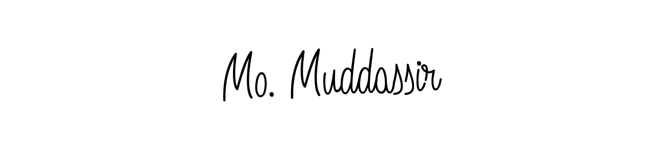 Make a beautiful signature design for name Mo. Muddassir. With this signature (Angelique-Rose-font-FFP) style, you can create a handwritten signature for free. Mo. Muddassir signature style 5 images and pictures png