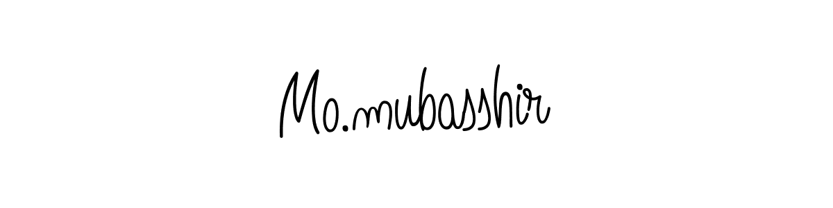 Use a signature maker to create a handwritten signature online. With this signature software, you can design (Angelique-Rose-font-FFP) your own signature for name Mo.mubasshir. Mo.mubasshir signature style 5 images and pictures png