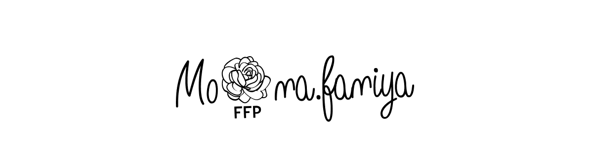 Check out images of Autograph of Mo0na.faniya name. Actor Mo0na.faniya Signature Style. Angelique-Rose-font-FFP is a professional sign style online. Mo0na.faniya signature style 5 images and pictures png