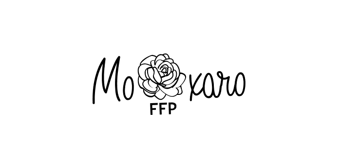 Use a signature maker to create a handwritten signature online. With this signature software, you can design (Angelique-Rose-font-FFP) your own signature for name Mo6xaro. Mo6xaro signature style 5 images and pictures png