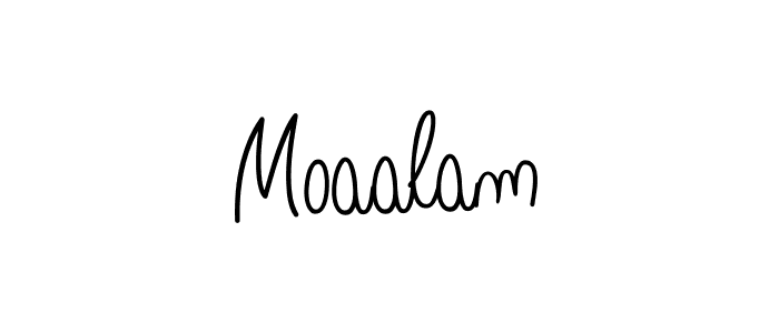 How to make Moaalam name signature. Use Angelique-Rose-font-FFP style for creating short signs online. This is the latest handwritten sign. Moaalam signature style 5 images and pictures png