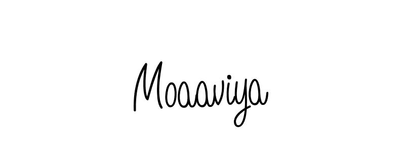 Make a beautiful signature design for name Moaaviya. With this signature (Angelique-Rose-font-FFP) style, you can create a handwritten signature for free. Moaaviya signature style 5 images and pictures png