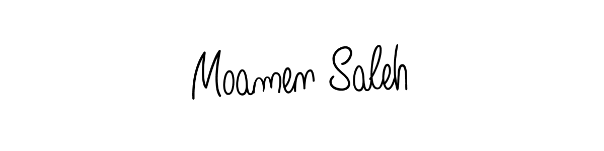 Moamen Saleh stylish signature style. Best Handwritten Sign (Angelique-Rose-font-FFP) for my name. Handwritten Signature Collection Ideas for my name Moamen Saleh. Moamen Saleh signature style 5 images and pictures png
