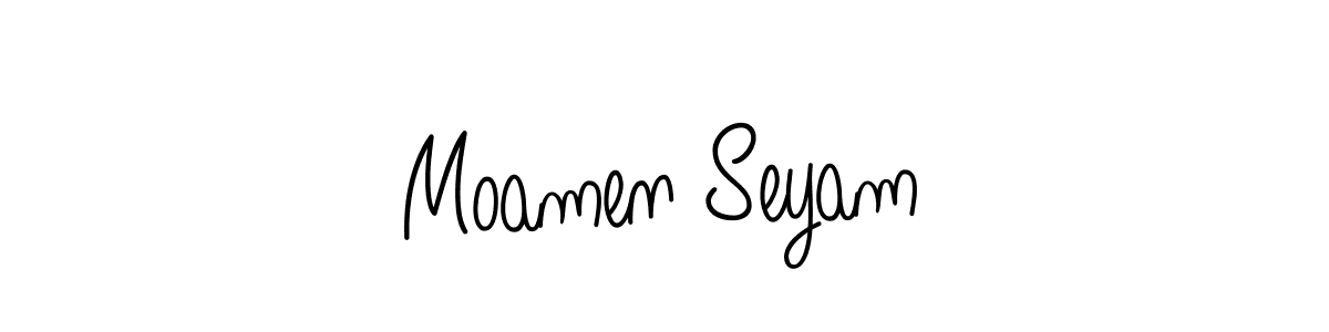 This is the best signature style for the Moamen Seyam name. Also you like these signature font (Angelique-Rose-font-FFP). Mix name signature. Moamen Seyam signature style 5 images and pictures png