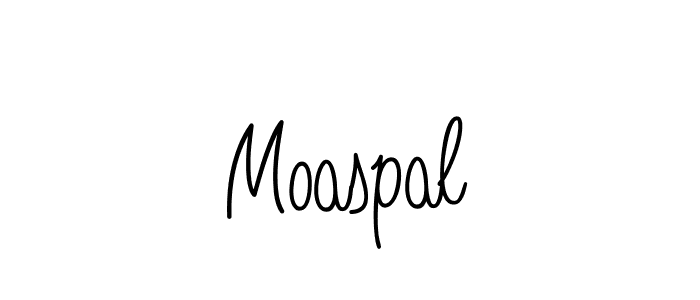 Design your own signature with our free online signature maker. With this signature software, you can create a handwritten (Angelique-Rose-font-FFP) signature for name Moaspal. Moaspal signature style 5 images and pictures png