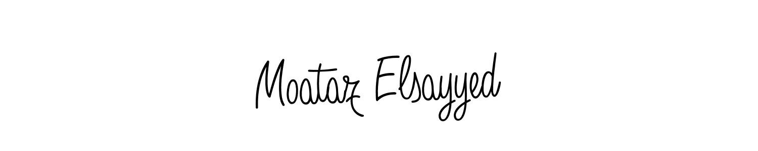 Moataz Elsayyed stylish signature style. Best Handwritten Sign (Angelique-Rose-font-FFP) for my name. Handwritten Signature Collection Ideas for my name Moataz Elsayyed. Moataz Elsayyed signature style 5 images and pictures png