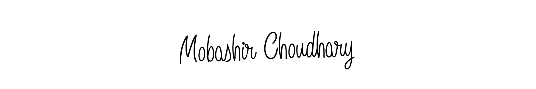 You should practise on your own different ways (Angelique-Rose-font-FFP) to write your name (Mobashir Choudhary) in signature. don't let someone else do it for you. Mobashir Choudhary signature style 5 images and pictures png