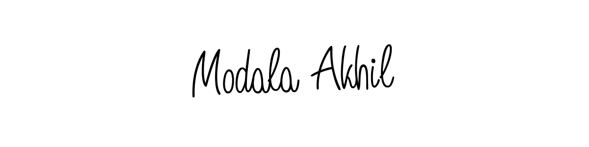 Check out images of Autograph of Modala Akhil name. Actor Modala Akhil Signature Style. Angelique-Rose-font-FFP is a professional sign style online. Modala Akhil signature style 5 images and pictures png
