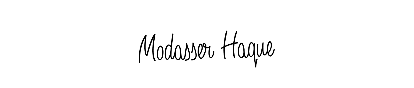 The best way (Angelique-Rose-font-FFP) to make a short signature is to pick only two or three words in your name. The name Modasser Haque include a total of six letters. For converting this name. Modasser Haque signature style 5 images and pictures png