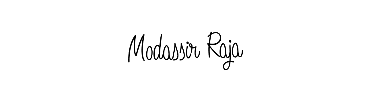 Create a beautiful signature design for name Modassir Raja. With this signature (Angelique-Rose-font-FFP) fonts, you can make a handwritten signature for free. Modassir Raja signature style 5 images and pictures png