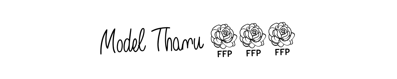 Also we have Model Thanu 143 name is the best signature style. Create professional handwritten signature collection using Angelique-Rose-font-FFP autograph style. Model Thanu 143 signature style 5 images and pictures png