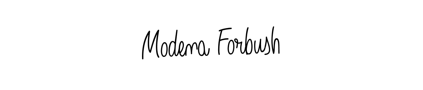Use a signature maker to create a handwritten signature online. With this signature software, you can design (Angelique-Rose-font-FFP) your own signature for name Modena Forbush. Modena Forbush signature style 5 images and pictures png