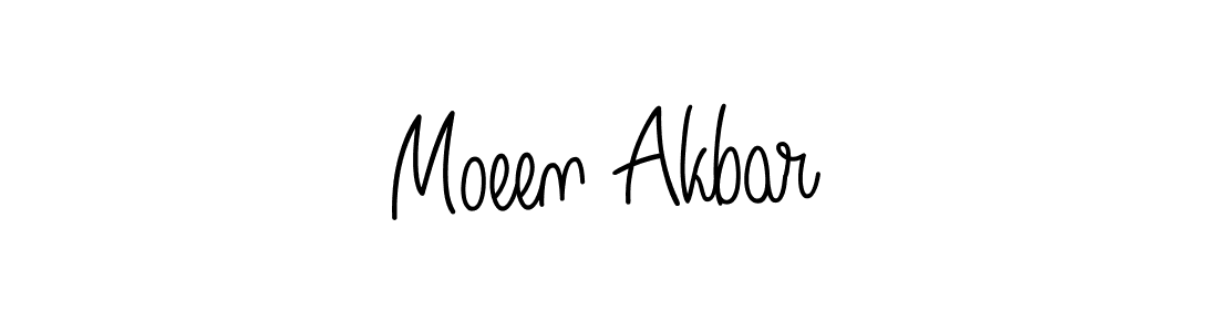 How to make Moeen Akbar name signature. Use Angelique-Rose-font-FFP style for creating short signs online. This is the latest handwritten sign. Moeen Akbar signature style 5 images and pictures png