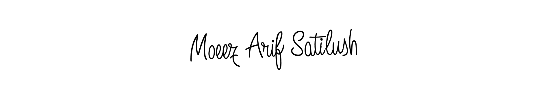 Make a short Moeez Arif Satilush signature style. Manage your documents anywhere anytime using Angelique-Rose-font-FFP. Create and add eSignatures, submit forms, share and send files easily. Moeez Arif Satilush signature style 5 images and pictures png