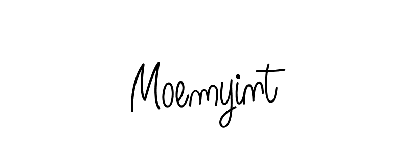 Moemyint stylish signature style. Best Handwritten Sign (Angelique-Rose-font-FFP) for my name. Handwritten Signature Collection Ideas for my name Moemyint. Moemyint signature style 5 images and pictures png