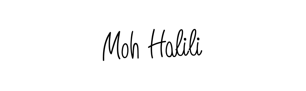 You should practise on your own different ways (Angelique-Rose-font-FFP) to write your name (Moh Halili) in signature. don't let someone else do it for you. Moh Halili signature style 5 images and pictures png