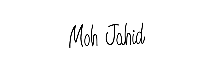 Use a signature maker to create a handwritten signature online. With this signature software, you can design (Angelique-Rose-font-FFP) your own signature for name Moh Jahid. Moh Jahid signature style 5 images and pictures png