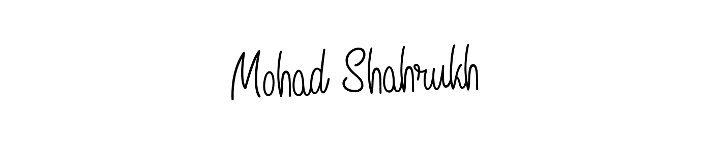 The best way (Angelique-Rose-font-FFP) to make a short signature is to pick only two or three words in your name. The name Mohad Shahrukh include a total of six letters. For converting this name. Mohad Shahrukh signature style 5 images and pictures png