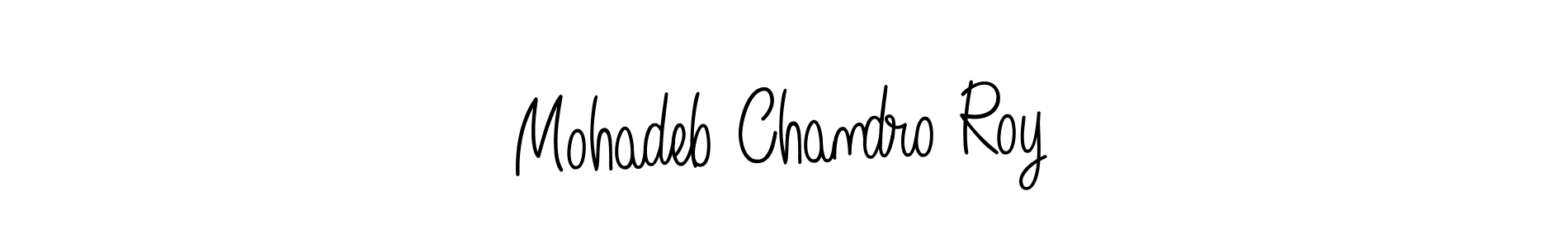 Use a signature maker to create a handwritten signature online. With this signature software, you can design (Angelique-Rose-font-FFP) your own signature for name Mohadeb Chandro Roy. Mohadeb Chandro Roy signature style 5 images and pictures png