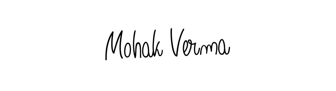 The best way (Angelique-Rose-font-FFP) to make a short signature is to pick only two or three words in your name. The name Mohak Verma include a total of six letters. For converting this name. Mohak Verma signature style 5 images and pictures png