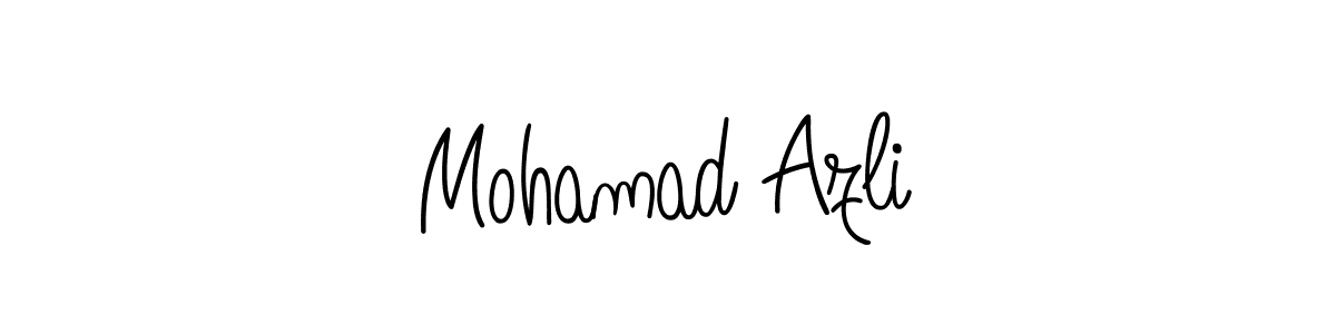 How to make Mohamad Azli name signature. Use Angelique-Rose-font-FFP style for creating short signs online. This is the latest handwritten sign. Mohamad Azli signature style 5 images and pictures png