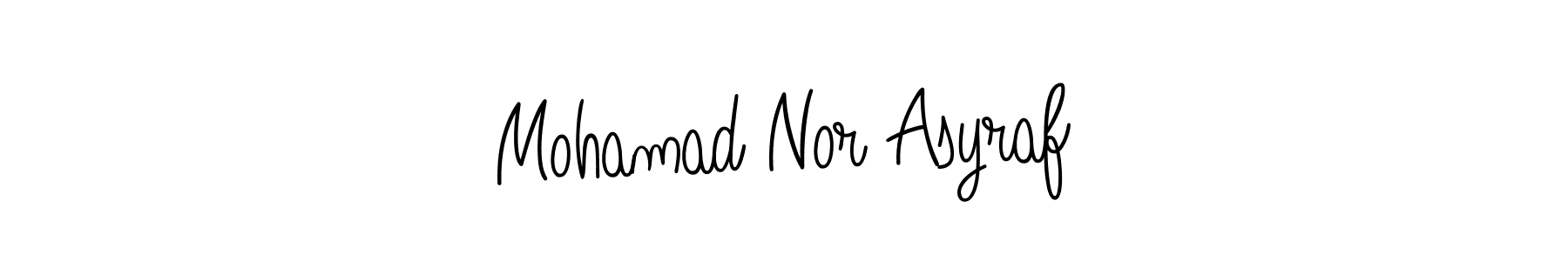 Create a beautiful signature design for name Mohamad Nor Asyraf. With this signature (Angelique-Rose-font-FFP) fonts, you can make a handwritten signature for free. Mohamad Nor Asyraf signature style 5 images and pictures png