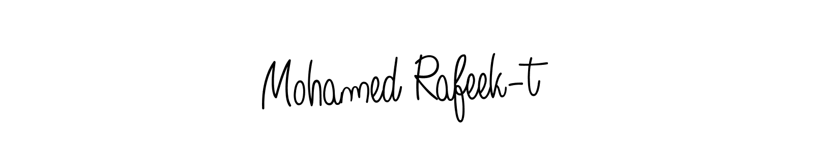 Use a signature maker to create a handwritten signature online. With this signature software, you can design (Angelique-Rose-font-FFP) your own signature for name Mohamed Rafeek-t. Mohamed Rafeek-t signature style 5 images and pictures png