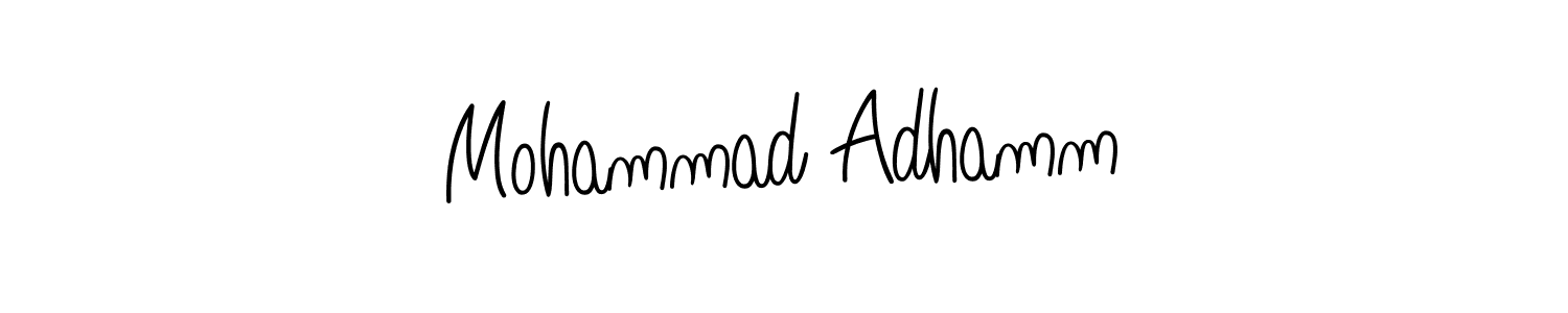 You should practise on your own different ways (Angelique-Rose-font-FFP) to write your name (Mohammad Adhamm) in signature. don't let someone else do it for you. Mohammad Adhamm signature style 5 images and pictures png