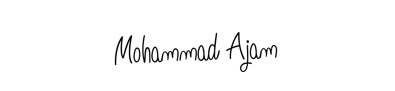 How to make Mohammad Ajam name signature. Use Angelique-Rose-font-FFP style for creating short signs online. This is the latest handwritten sign. Mohammad Ajam signature style 5 images and pictures png