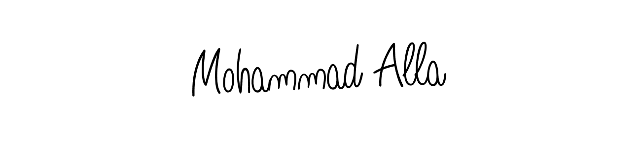 How to make Mohammad Alla name signature. Use Angelique-Rose-font-FFP style for creating short signs online. This is the latest handwritten sign. Mohammad Alla signature style 5 images and pictures png