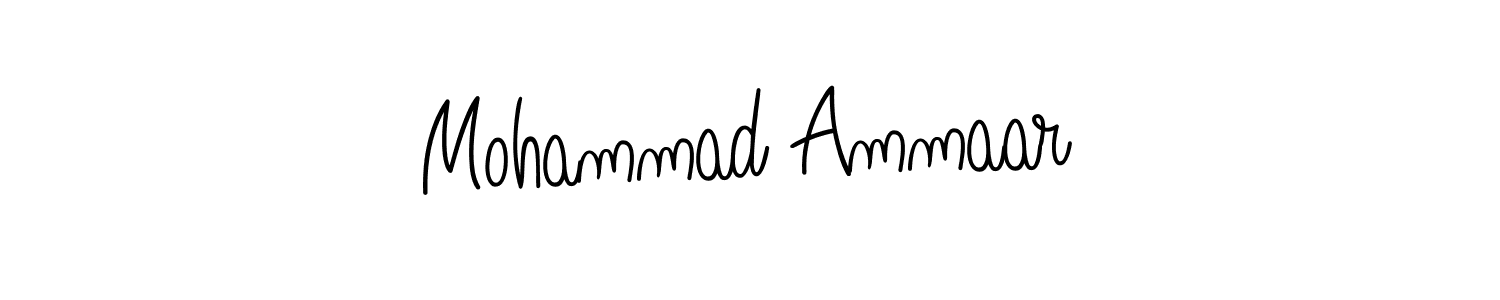 Use a signature maker to create a handwritten signature online. With this signature software, you can design (Angelique-Rose-font-FFP) your own signature for name Mohammad Ammaar. Mohammad Ammaar signature style 5 images and pictures png