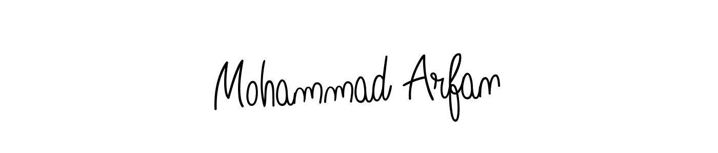 Use a signature maker to create a handwritten signature online. With this signature software, you can design (Angelique-Rose-font-FFP) your own signature for name Mohammad Arfan. Mohammad Arfan signature style 5 images and pictures png