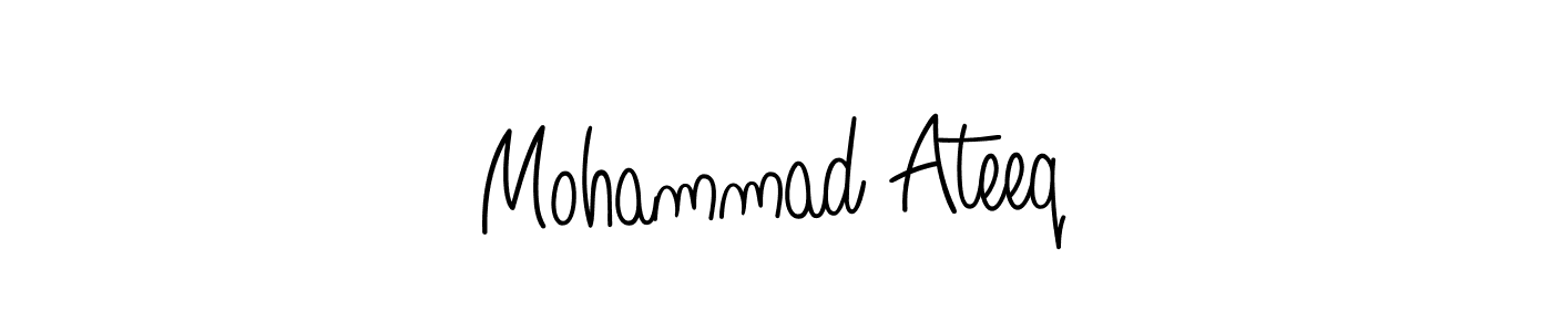 Design your own signature with our free online signature maker. With this signature software, you can create a handwritten (Angelique-Rose-font-FFP) signature for name Mohammad Ateeq. Mohammad Ateeq signature style 5 images and pictures png