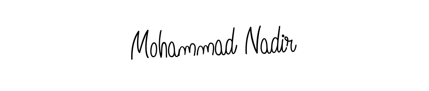 Use a signature maker to create a handwritten signature online. With this signature software, you can design (Angelique-Rose-font-FFP) your own signature for name Mohammad Nadir. Mohammad Nadir signature style 5 images and pictures png