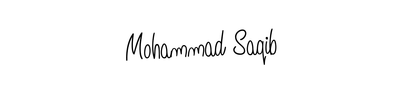 Use a signature maker to create a handwritten signature online. With this signature software, you can design (Angelique-Rose-font-FFP) your own signature for name Mohammad Saqib. Mohammad Saqib signature style 5 images and pictures png