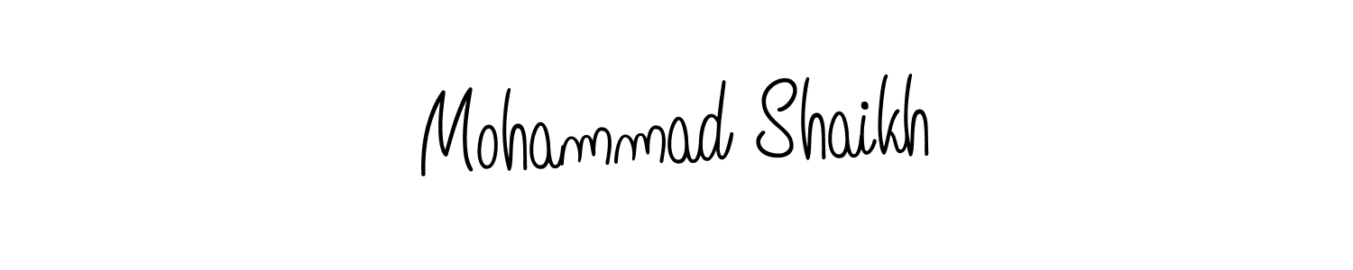 Use a signature maker to create a handwritten signature online. With this signature software, you can design (Angelique-Rose-font-FFP) your own signature for name Mohammad Shaikh. Mohammad Shaikh signature style 5 images and pictures png