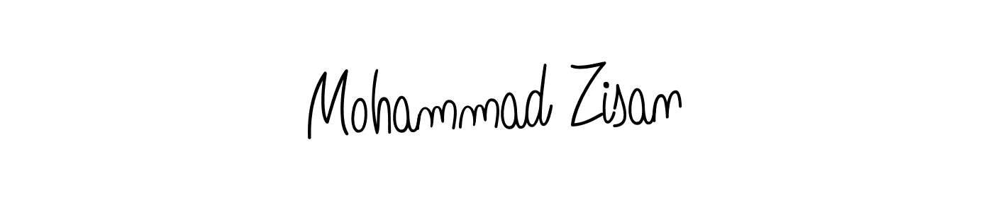 How to make Mohammad Zisan name signature. Use Angelique-Rose-font-FFP style for creating short signs online. This is the latest handwritten sign. Mohammad Zisan signature style 5 images and pictures png