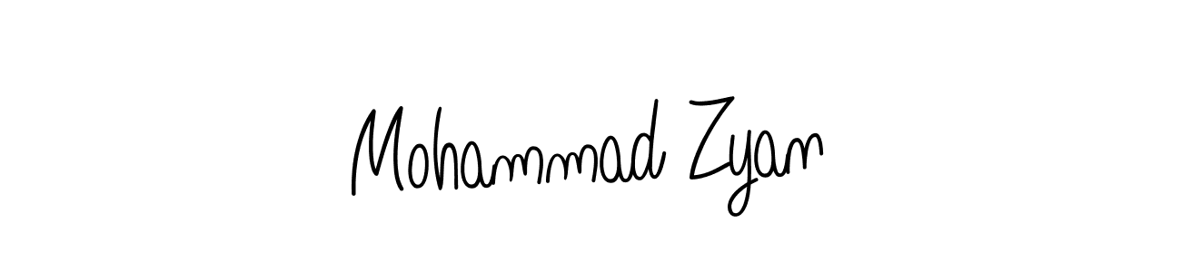 Design your own signature with our free online signature maker. With this signature software, you can create a handwritten (Angelique-Rose-font-FFP) signature for name Mohammad Zyan. Mohammad Zyan signature style 5 images and pictures png