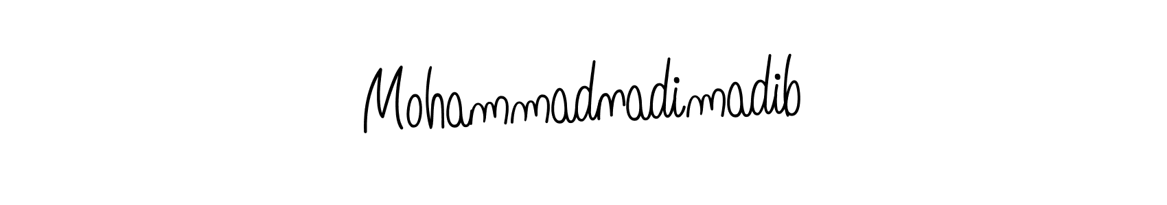 Also we have Mohammadnadimadib name is the best signature style. Create professional handwritten signature collection using Angelique-Rose-font-FFP autograph style. Mohammadnadimadib signature style 5 images and pictures png