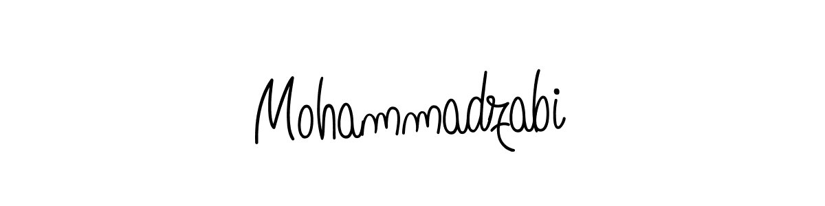 You should practise on your own different ways (Angelique-Rose-font-FFP) to write your name (Mohammadzabi) in signature. don't let someone else do it for you. Mohammadzabi signature style 5 images and pictures png