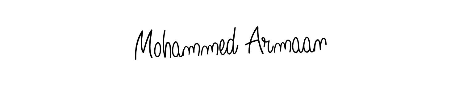 Make a beautiful signature design for name Mohammed Armaan. With this signature (Angelique-Rose-font-FFP) style, you can create a handwritten signature for free. Mohammed Armaan signature style 5 images and pictures png