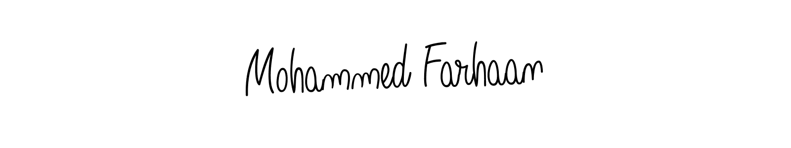 Use a signature maker to create a handwritten signature online. With this signature software, you can design (Angelique-Rose-font-FFP) your own signature for name Mohammed Farhaan. Mohammed Farhaan signature style 5 images and pictures png